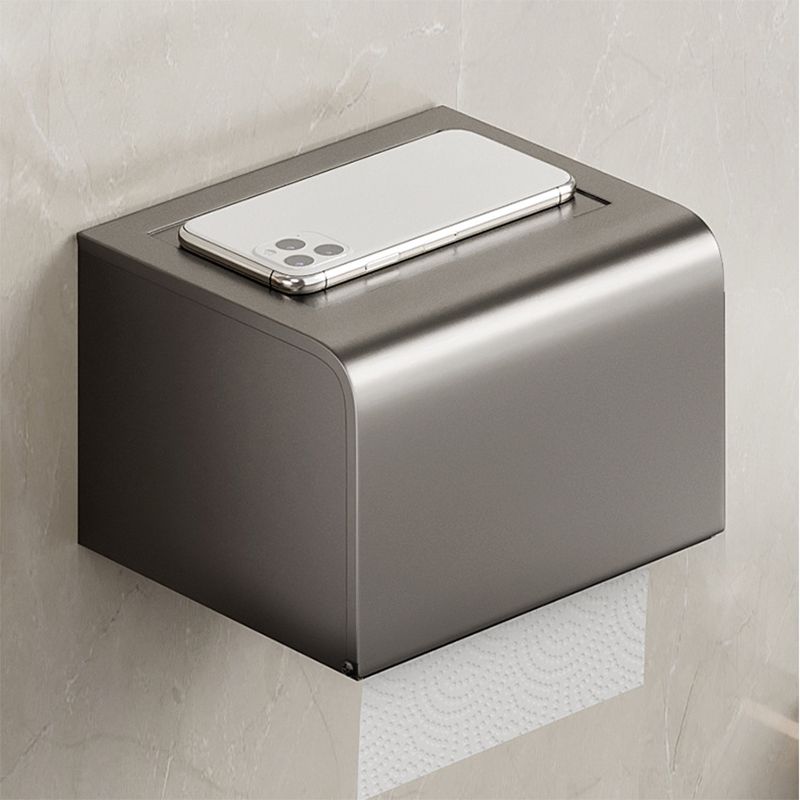 Avtoit | Aluminum modern bathroom accessories set polished gray bathroom shelf/paper holder/robe hook
