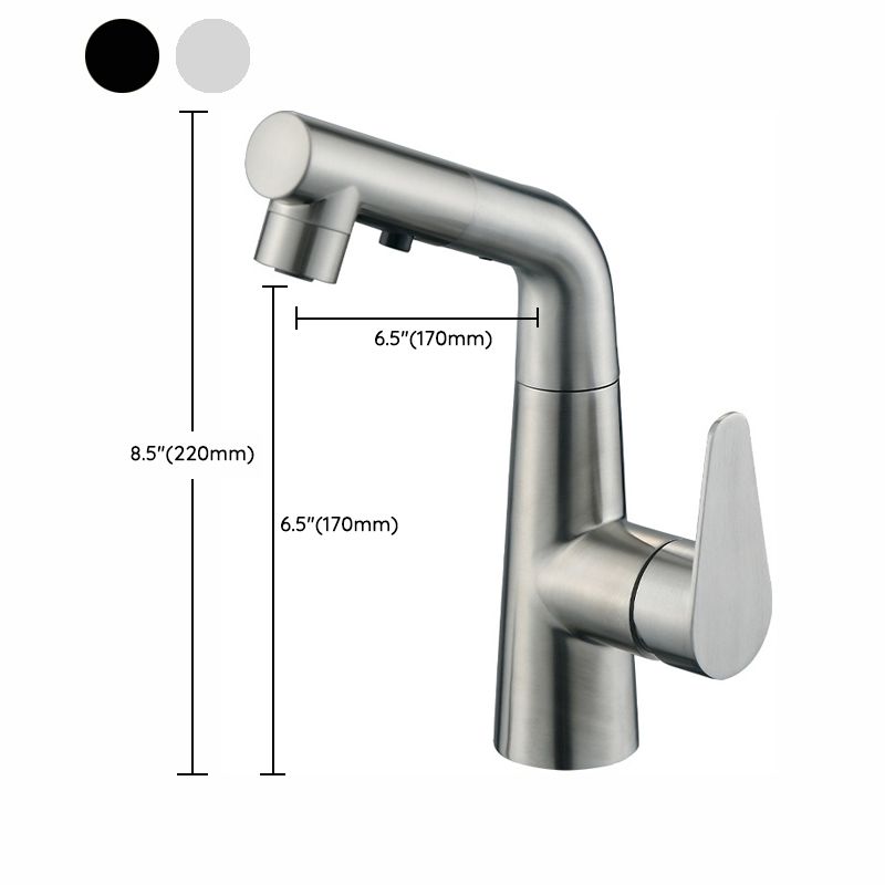Avtoit | Contemporary Vessel Faucet Pull-Out Faucet with Single Lever Handle