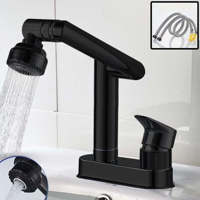 Avtoit | Modern Style Sink Faucet Copper Handle Low Arc Pull-Out Sink Faucet