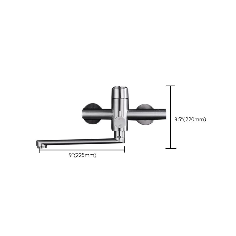 Avtoit | Wall-mounted metal bathtub filling low arch swivel bathtub mixer