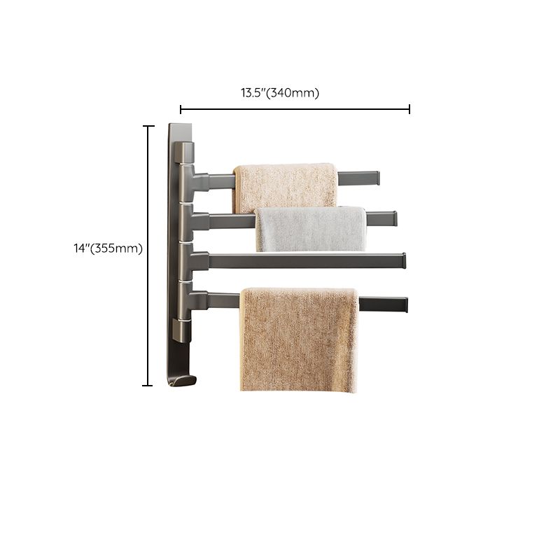 Avtoit | Contemporary Gray Bathroom Accessory Set Aluminium Towel Holder