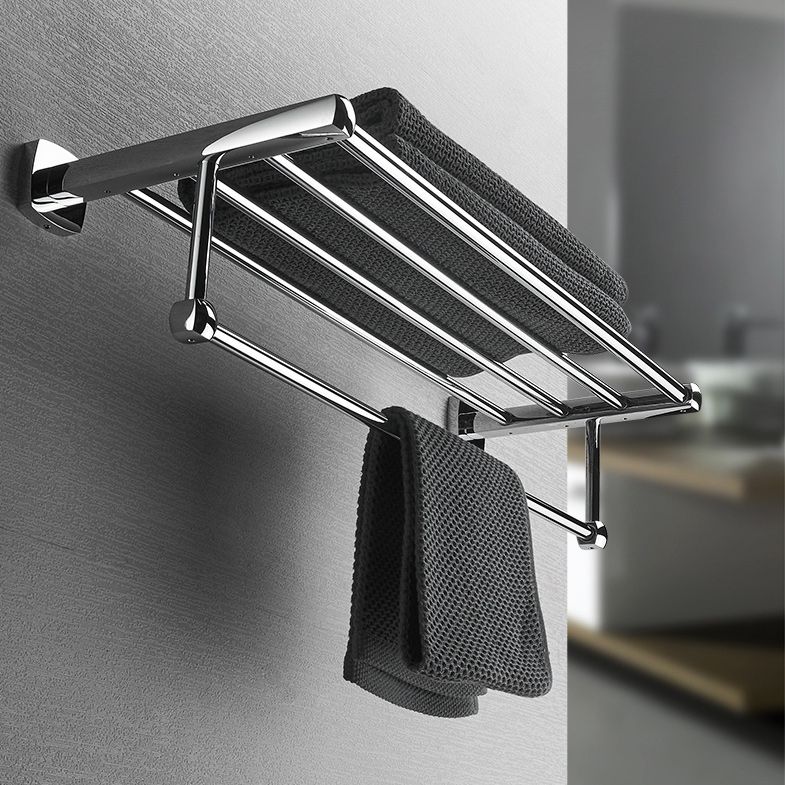 Avtoit | Polished Chrome Modernism Bathroom Accessory Set Bath Shelf / Towel Bar / Bathrobe Hook Included