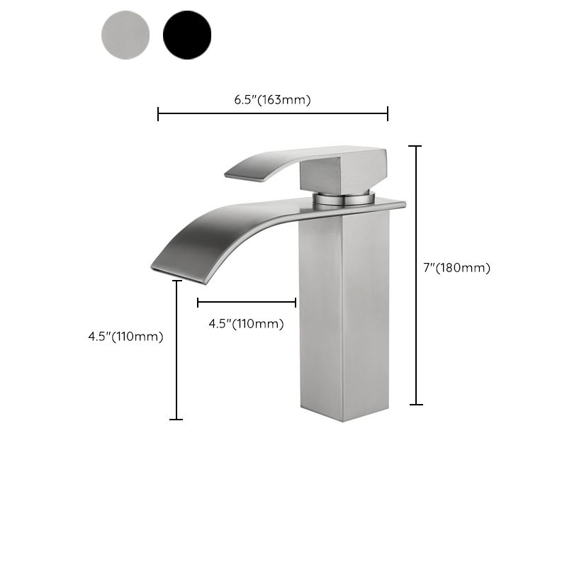 Avtoit | Industrial Faucets Faucet Stainless Steel Lever Handles Waterfall Spout Bathroom Faucet