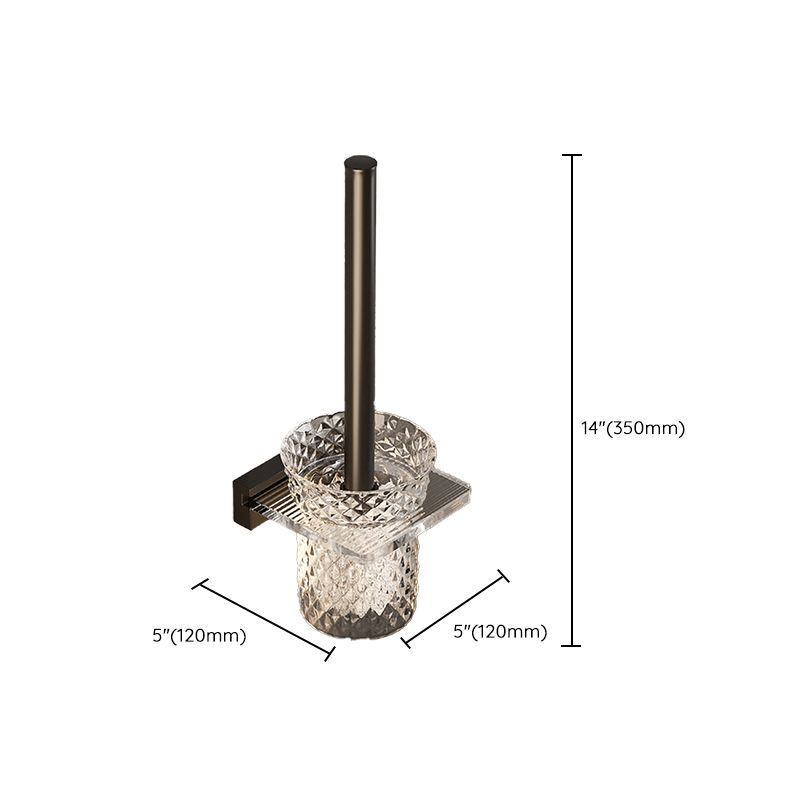 Avtoit | Black Bathroom Set Metallic & Acrylic Bathroom Accessories Set made of Stainless Steel Aluminium