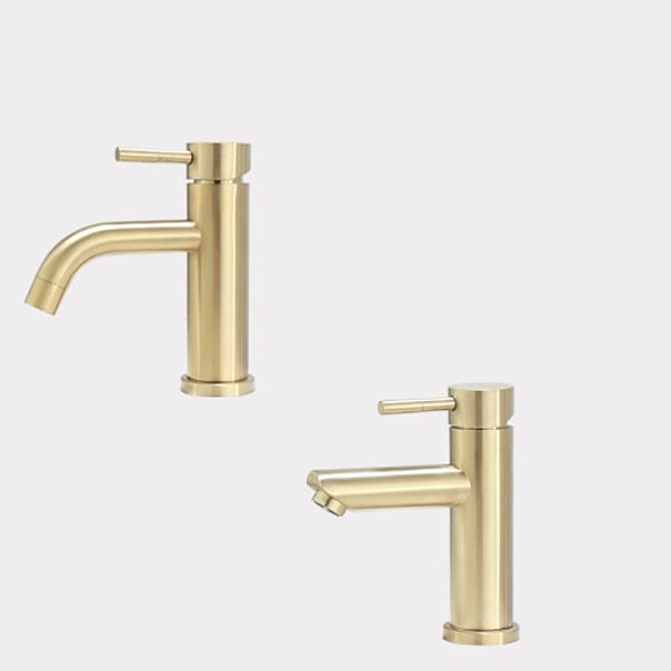 Avtoit | Deck Mounted Roman Tub Faucet Low Arc Tub Faucet Set in Gold