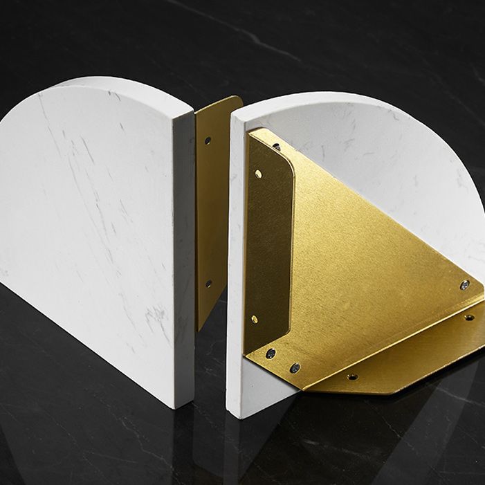 Avtoit | Marble 2-piece Bathroom Accessory Set Brushed Metal Bathroom Shelf
