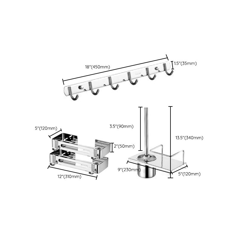Avtoit | Minimalistic Bathroom Accessories Set Paper Holder Towel Bar Stainless Steel Bathroom Set