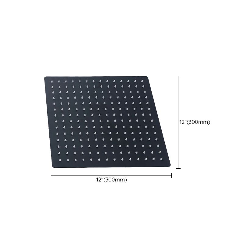 Avtoit | Black Square Fixed Shower Head Modern Style Wall Mounted Shower Head