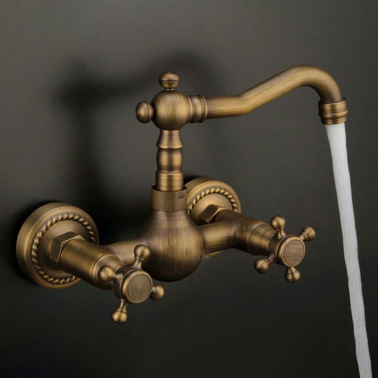 Avtoit | Traditional Wall-Mounted Copper Clawfoot Bathtub Faucet Trim Low Arc Clawfoot Bathtub Faucet
