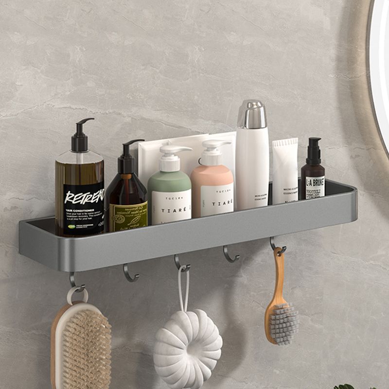 Avtoit | Modern Grey 2-piece Bathroom Accessory Set, Matte Grey, Bathroom Shelf