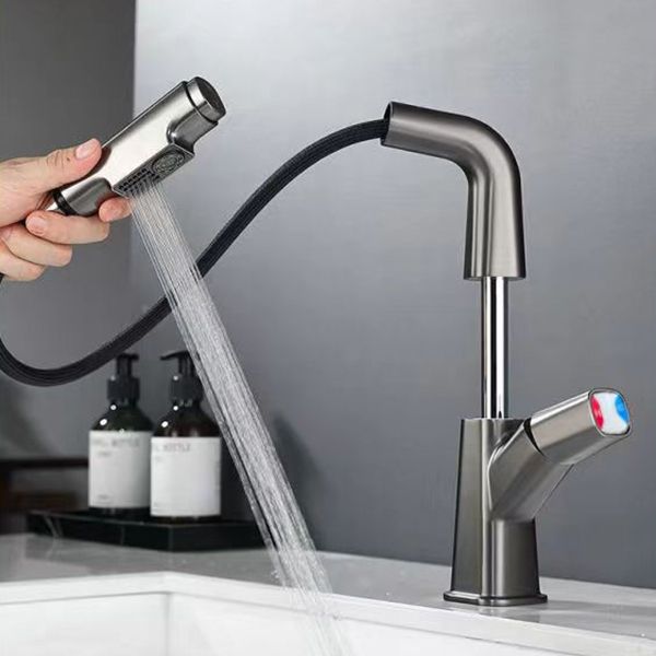 Avtoit | Brass Contemporary Sink Faucet Pull-Out Round Bathroom Faucet