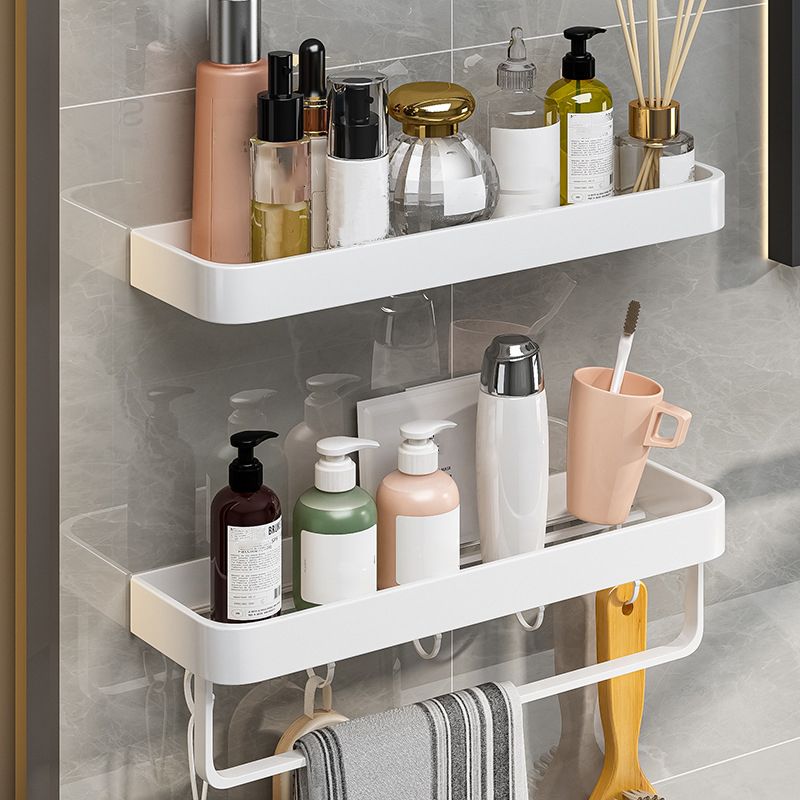 Avtoit | Contemporary Bathroom Accessory Set Metal Bath Shelf in White