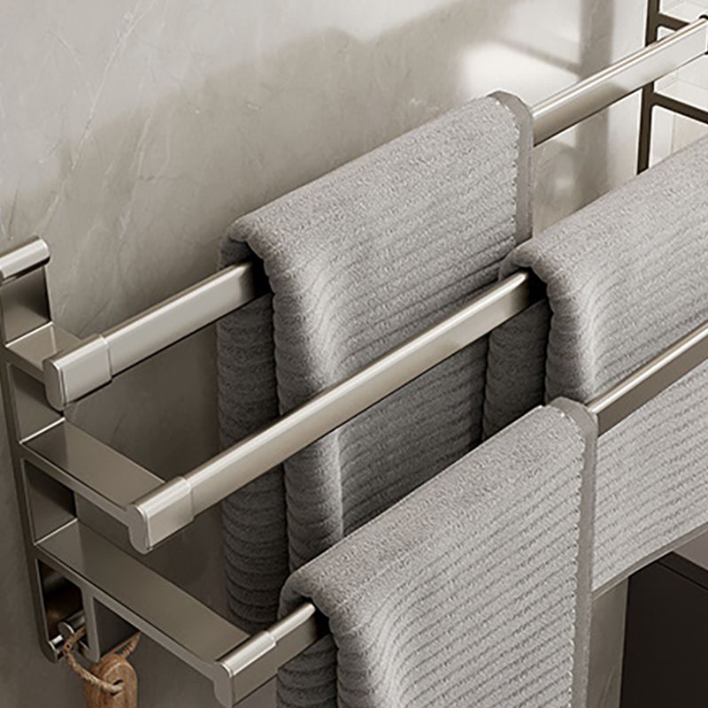 Avtoit | Gray Bathroom Accessory Set Contemporary Style Aluminum Towel Bar