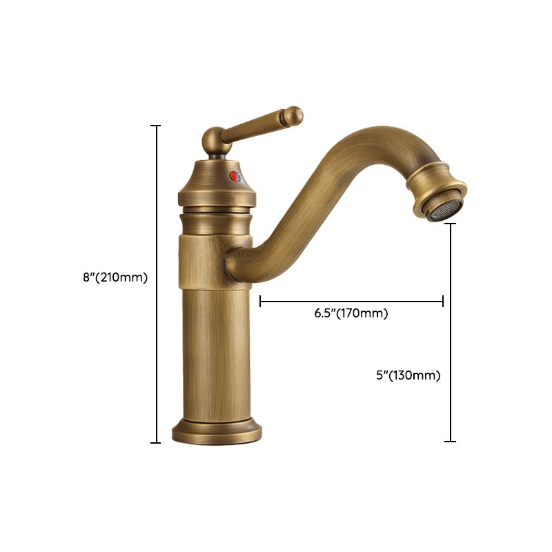 Avtoit | Brass Bathroom Vessel Sink Faucet Single Handle Round Basin Faucet with Water Hose