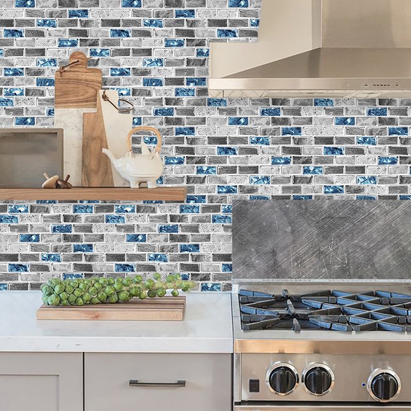 Avtoit | Peel and Stick Wall Tile Rectangle PVC Subway Waterproof Peel & Stick Tile 10-Pack