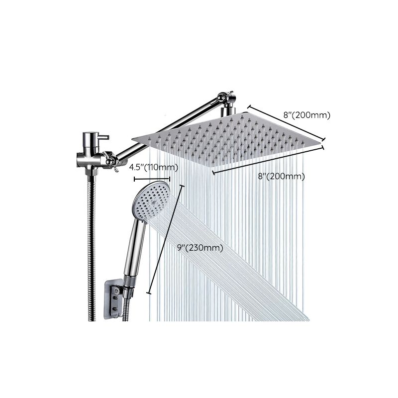 Avtoit | Square Shape Double Shower Heads Modern Home Metal Double Shower Heads