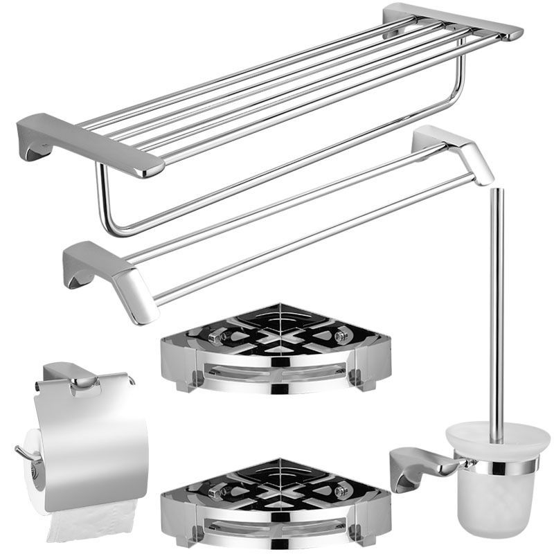 Avtoit | Silver Bathroom Accessories Hardware Set Modern Bathroom Accessories Kit