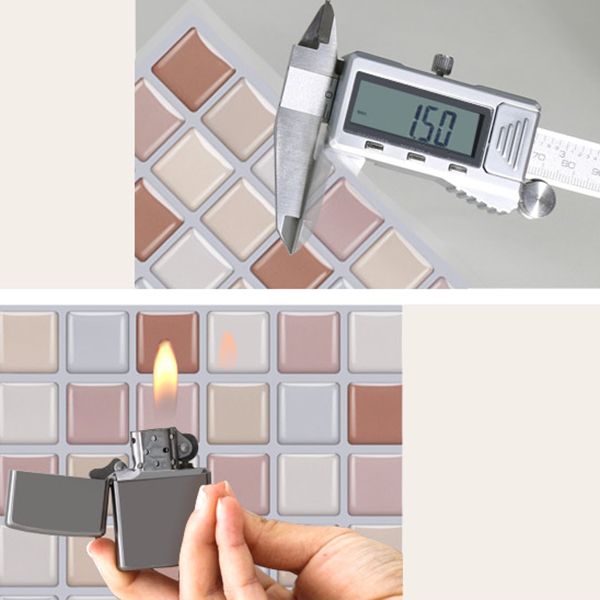 Avtoit | Peel and Stick PVC Tile Kitchen Waterproof Mosaic Backsplash Wall Tile
