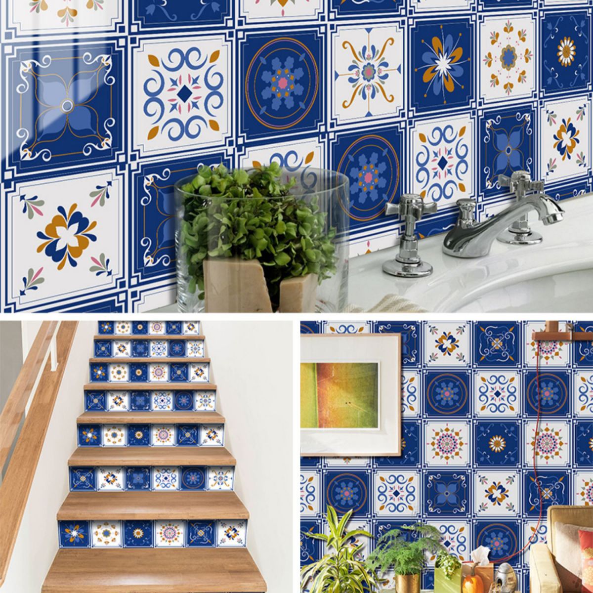 Avtoit | Square Peel & Stick Mosaic Tile PVC Waterproof Mosaic Tile Wallpaper