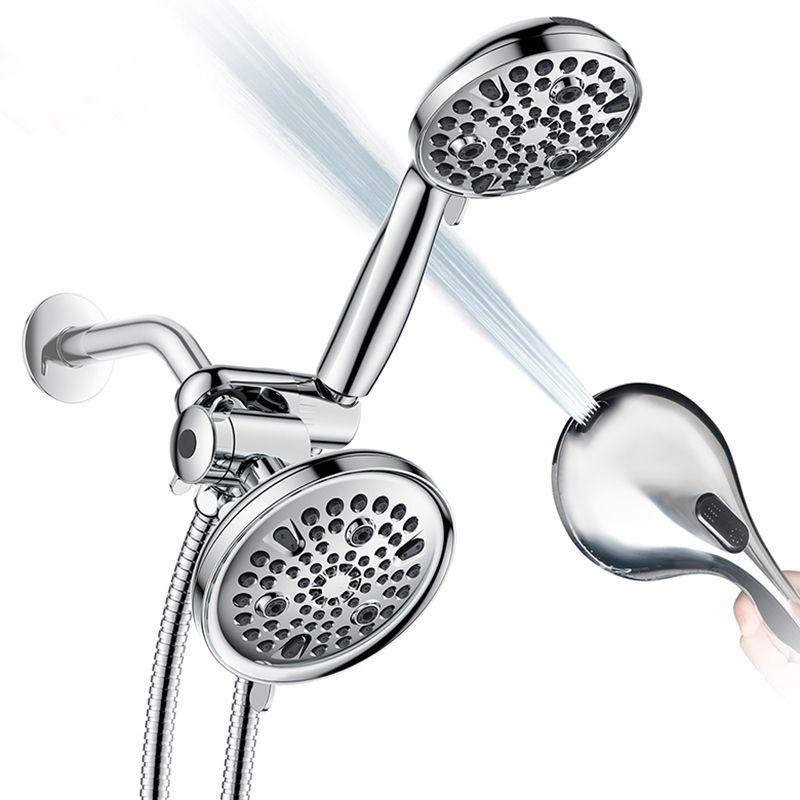 Avtoit | Contemporary Shower Combination Adjustable Shower Head Chrome Ceiling Mounted Round Shower Head