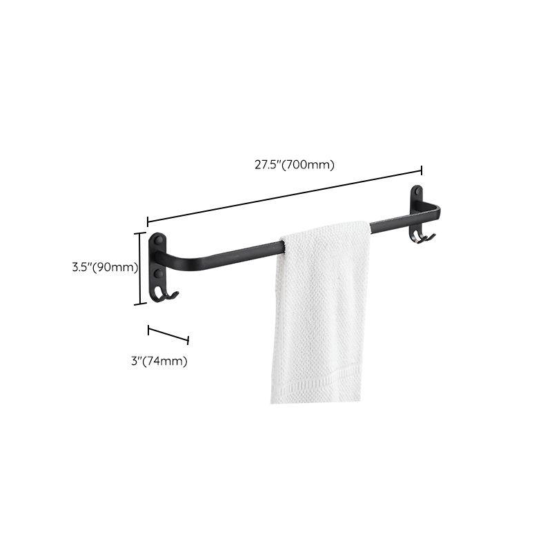 Avtoit | Modern black aluminum bathroom accessory set towel bar bathroom fittings