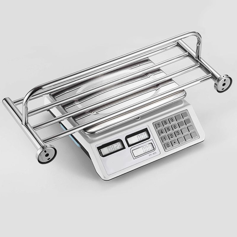 Avtoit | Polished Chrome 5-piece modern bathroom accessory set with bathroom shelf