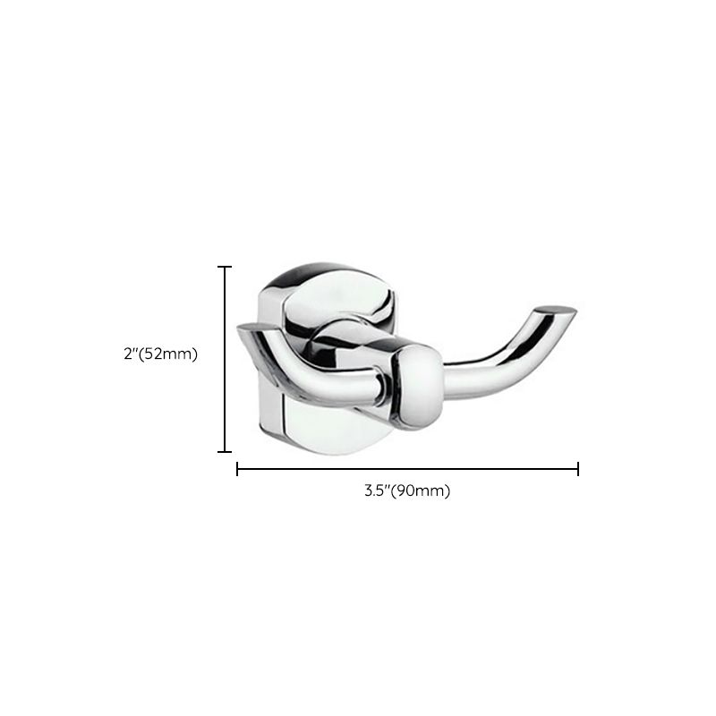 Avtoit | Polished Chrome Modern Bathroom Accessory Set Silver Towel Holder/Bath Shelf