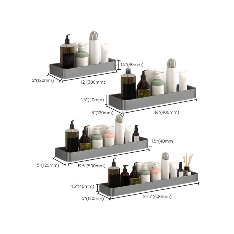 Avtoit | Modern Grey 2-piece Bathroom Accessory Set, Matt Grey, Bathroom Shelf