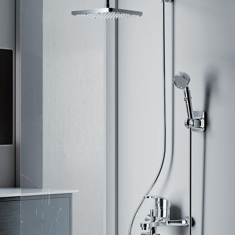 Avtoit | Modern Showerhead Combination Double Showerhead Polished Stainless Steel Wall Mounted Showerhead