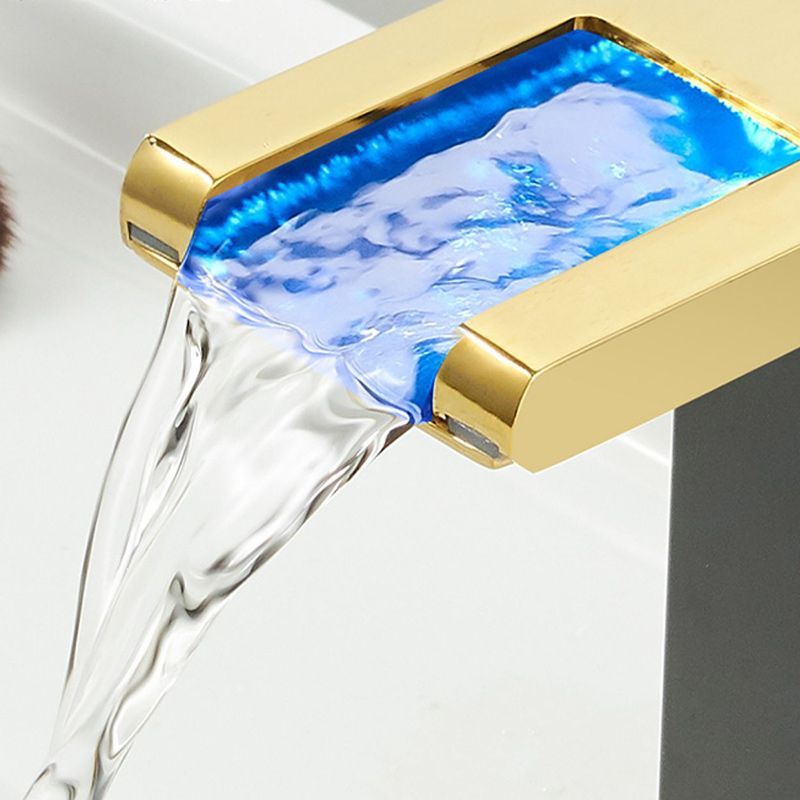 Avtoit | Modern Waterfall Spout Sink Faucet with LED Brass Sink Faucet