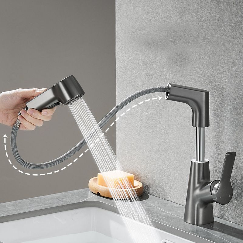 Avtoit | Modern Single Color Faucet Metal Center Connection Basin Faucet for Bathroom