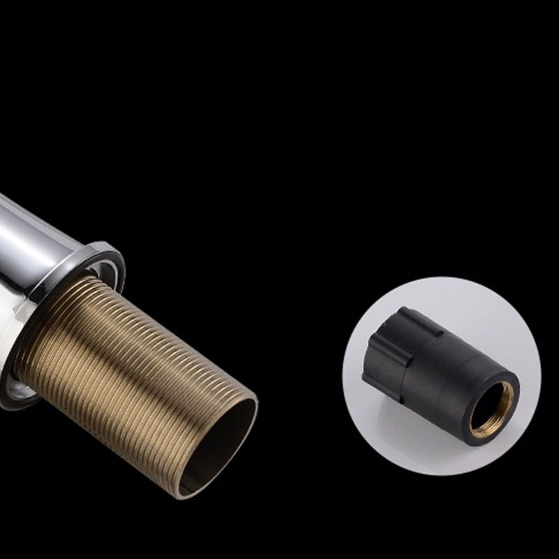 Avtoit | Basic Metal Sink Faucet Silver Bathroom Faucet with Lever Handle