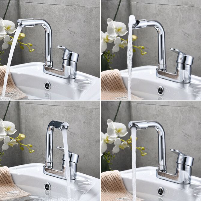 Avtoit | Chrome Round Washbasin Faucet with Swivel Spout for the Bathroom