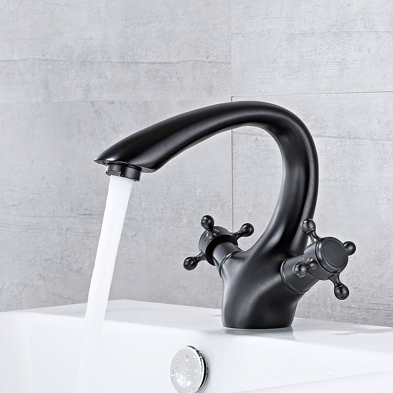 Avtoit | Bathroom Accessories Faucet Double Cross Handle Low Arc Industrial Sink Faucet