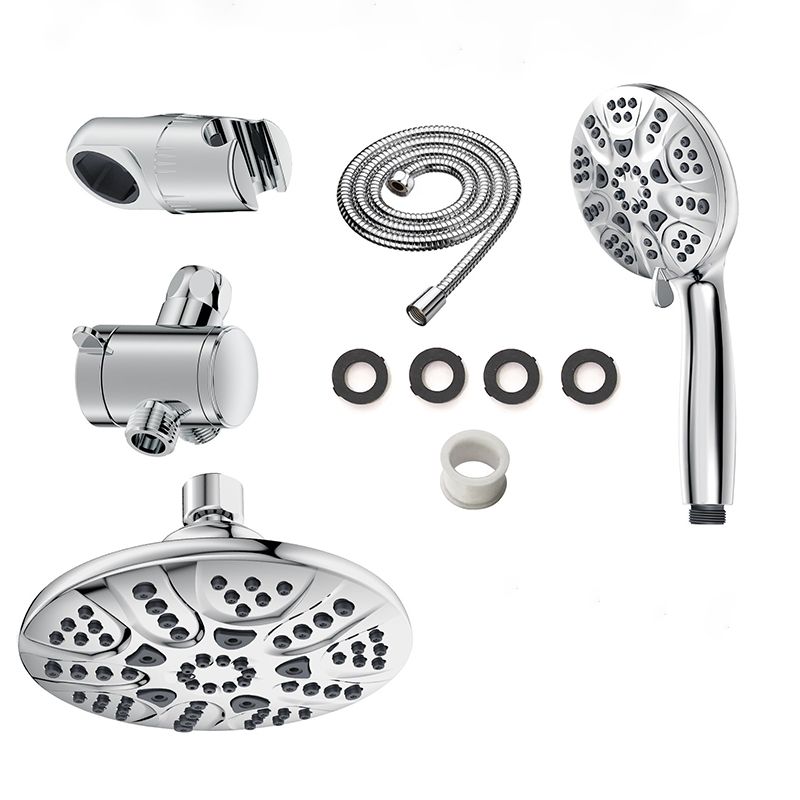 Avtoit | Contemporary Shower Combo Dual Shower Head Chrome Ceiling Mounted Round Shower Head