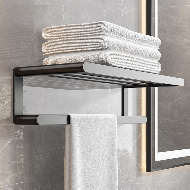 Avtoit | Modern Bathroom Set with Bath Shelf/Towel Holder & Paper Holder Black Bathroom Hardware