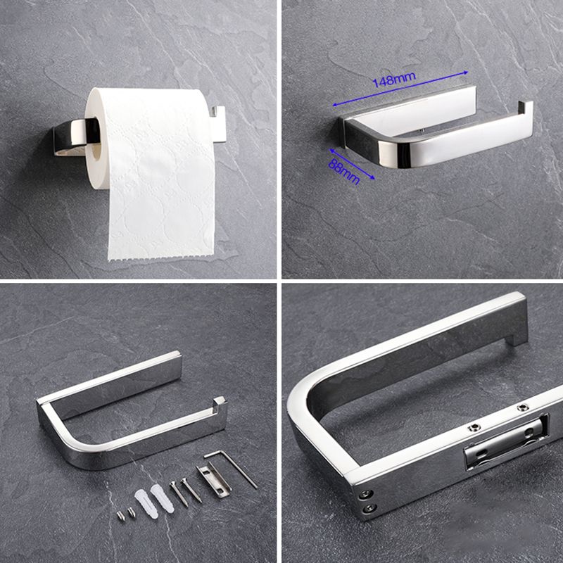 Avtoit | Modern Bathroom Element Set Paper Holder Gray Towel Bar Bathroom Accessory Set