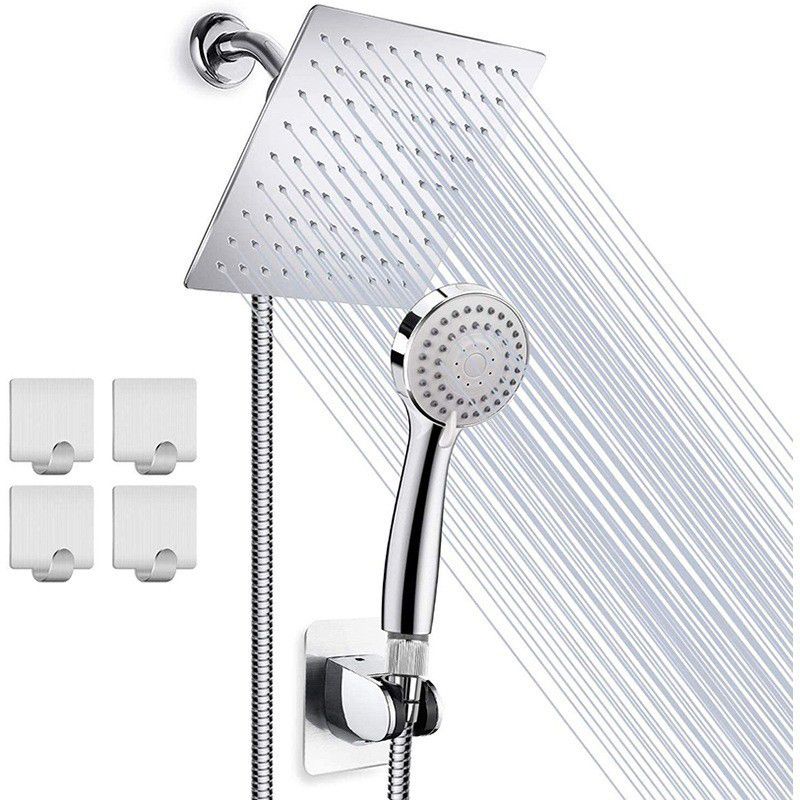 Avtoit | Classic Dual Shower Head Square Large Shower Head with Round Hand Shower