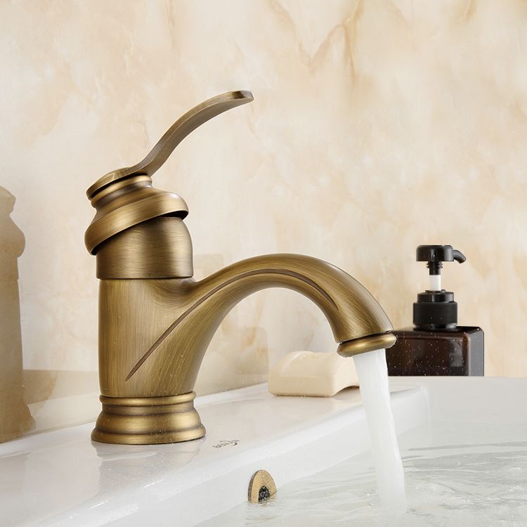Avtoit | Brass Bathroom Vessel Sink Faucet Single Handle Round Basin Faucet with Water Hose