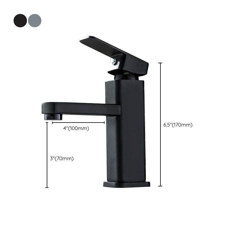 Avtoit | Cubic Basin Faucet Simple Low Arc Bathroom Faucet with 1 Hole