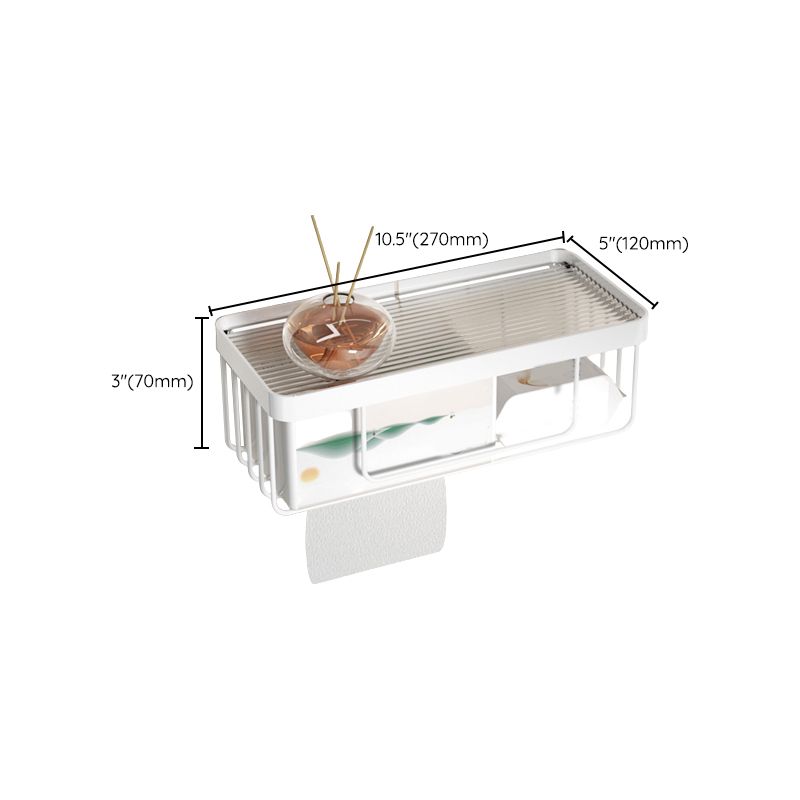 Avtoit | White Metal and Acrylic Bathroom Accessories as a Single Piece or in a Set with Bathroom Shelf