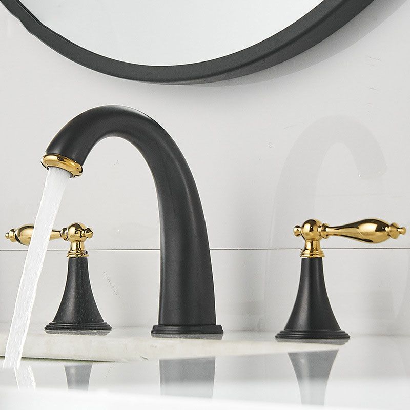 Avtoit | Modern widespread sink faucet Simple bathroom double handle faucet with lever handle