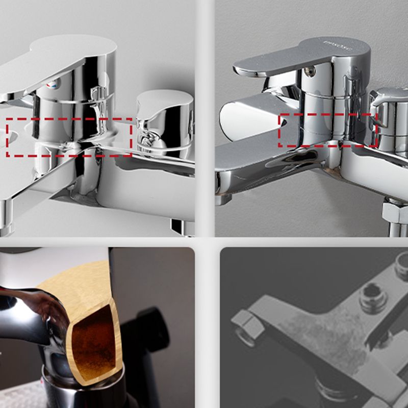 Avtoit | Popular Wall-Mounted Bathtub Faucet Fixed Lever Handle Bathtub Filler Trim