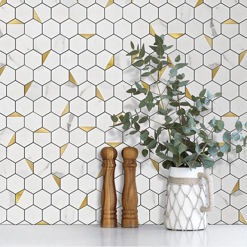 Avtoit | Hexagonal Modern Peel and Stick Tiles Mosaic Tiles Peel and Stick Backdrops