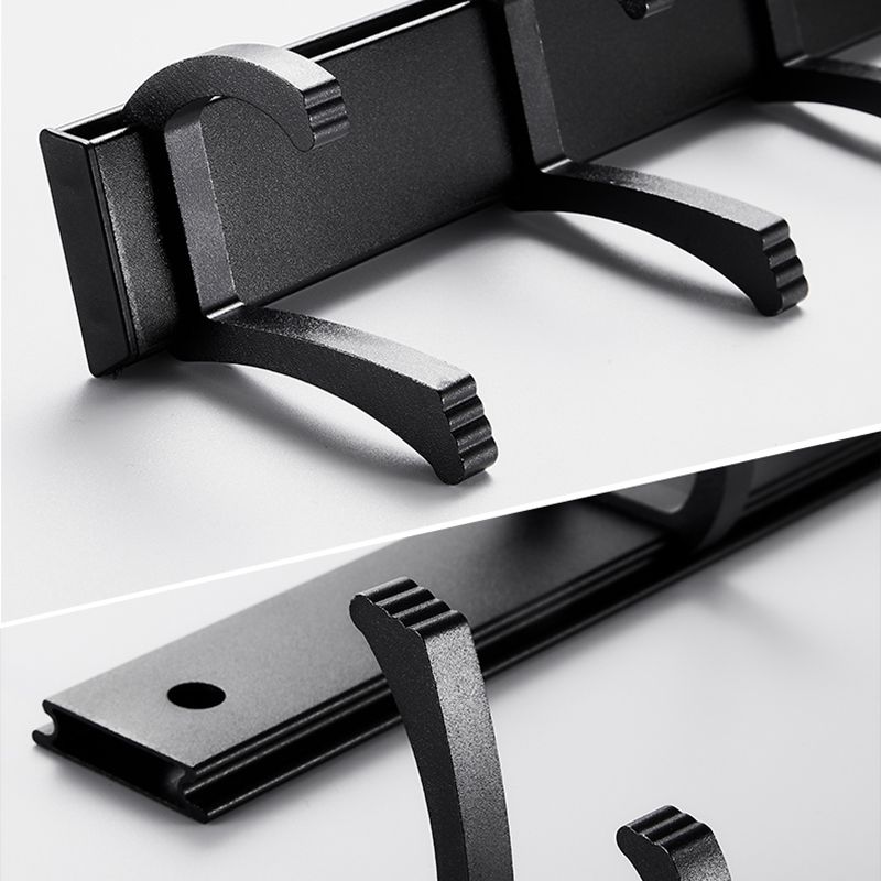 Avtoit | Modern Bathroom Hardware Set Matte Black Metal Bathroom Accessories Set Rustproof