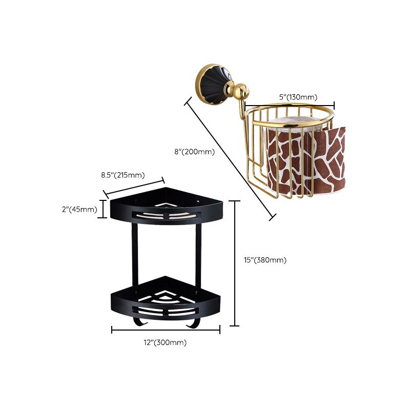 Avtoit | Traditional Bathroom Accessories Set Towel Bar Bathroom Shelf Black Bathroom Accessories Set
