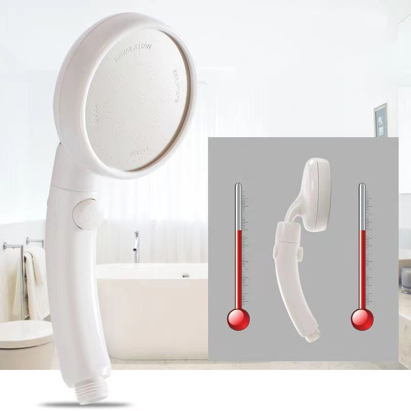 Avtoit | Plastic Handheld Showerhead White Standard Spray Round Wall-mounted Swivel Showerhead
