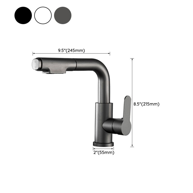 Avtoit | Modern Sink Faucet Pull-Down Lever Handle Brass Faucet Bathroom