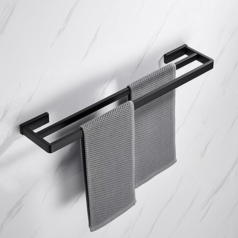 Avtoit | Matt Black 5-piece modern bathroom accessory as a single item or as a set with towel bar