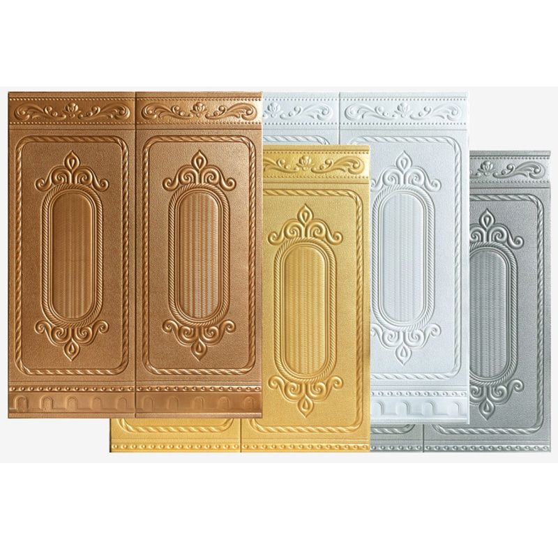 Avtoit | Glam Style Wall Cladding Living Room Peel and Stick 3D Embossed Waterproof Wall Cladding
